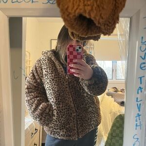 Leopard print coat